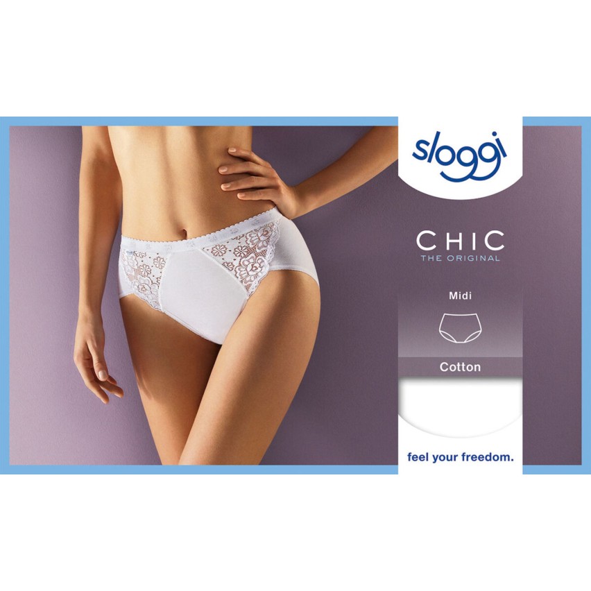 Sloggi - 2 Slip donna Midi Chic con pizzo in cotone elasticizzato - immagine 7