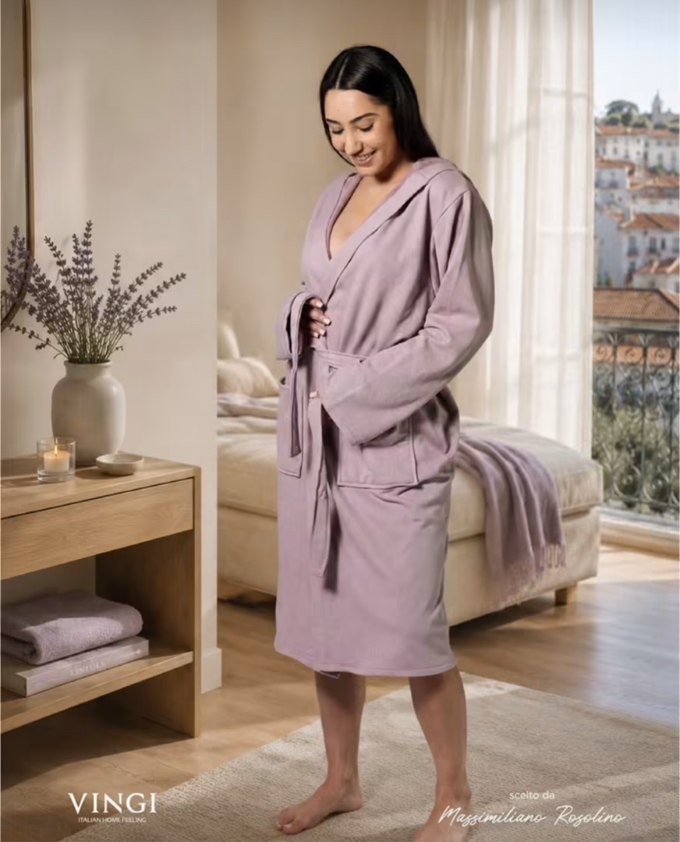 Vingi - Accappatoio unisex Lisbona in microspugna leggera - immagine 7