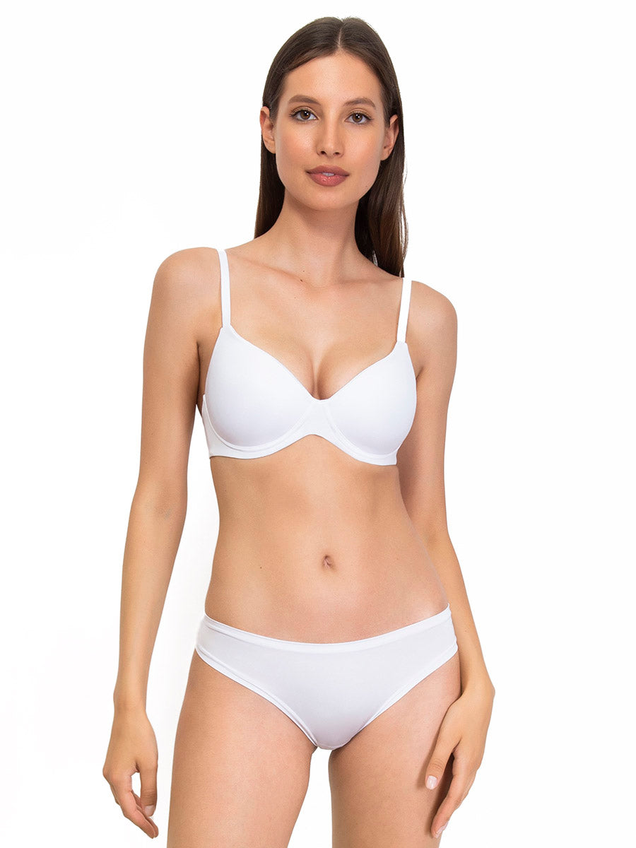 Rosme Reggiseno Non Imbottito Senza Ferretto, Spalline Imbottite Regolabili, High Impact, Misura 8E