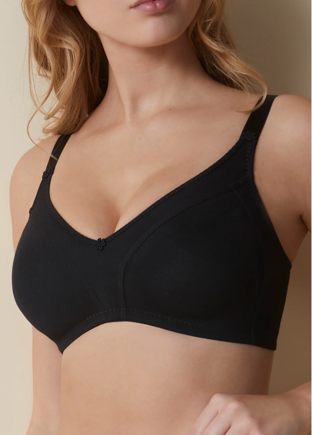 Selene – Reggiseno Blanca in Cotone Elasticizzato Senza Ferretto (Coppe C - D) - immagine 11
