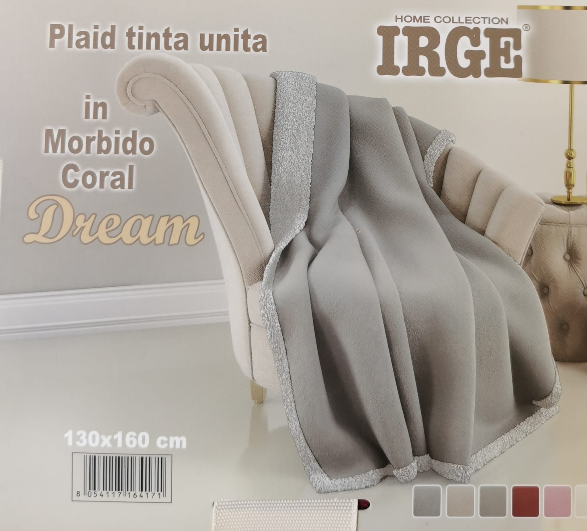 Maxi plaid / coperta Irge singolo in morbido coral modello dream