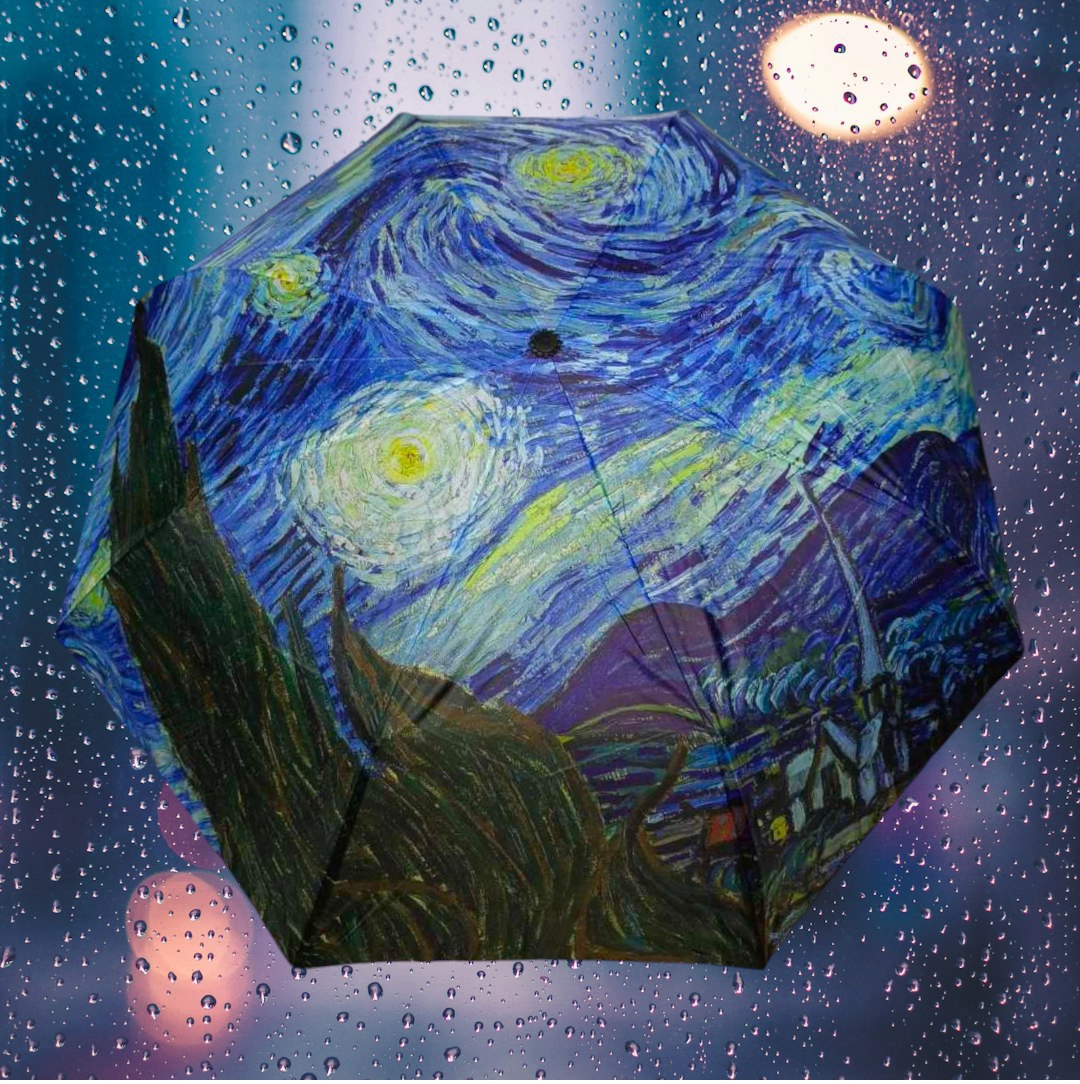 Ombrello d'autore "NOTTE STELLATA" di Vincent Van Gogh