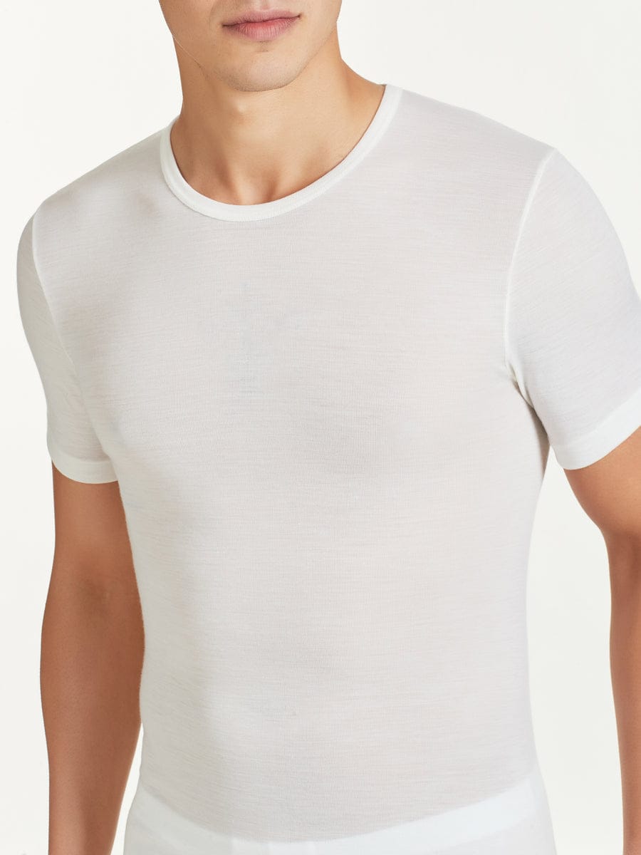 Maglia Ragno a mezza manica uomo girocollo in pregiata lana modello Wonderwool - immagine 11