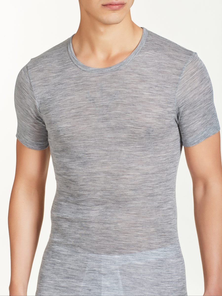 Maglia Ragno a mezza manica uomo girocollo in pregiata lana modello Wonderwool - immagine 2