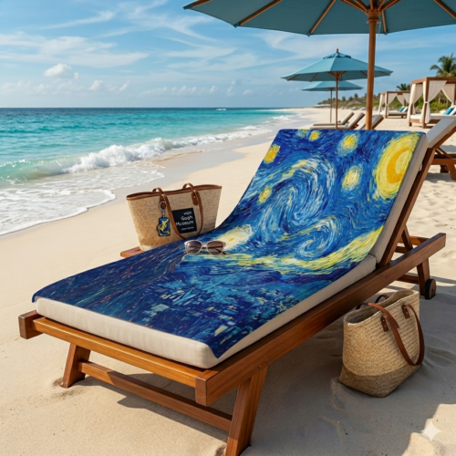 Telo mare "Quadri d' Autore" modello "La Notte Stellata" di Vincent Van Gogh