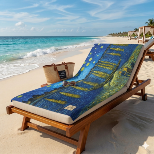 Telo mare "Quadri d' Autore"  modello"La Notte Stellata sul Rodano" di Vincent Van Gogh