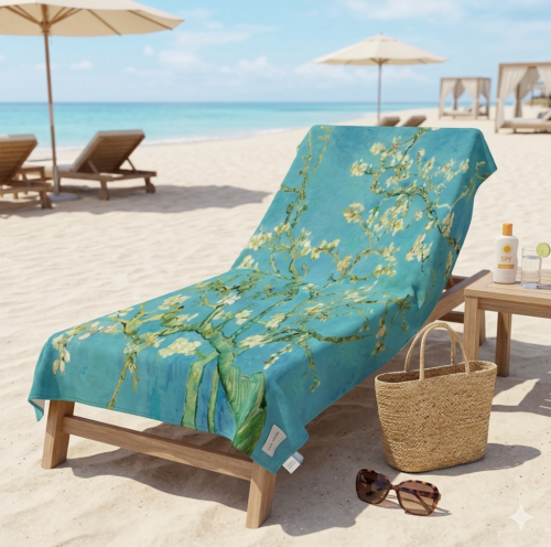 Telo mare "Quadri d' Autore"  modello"Il Mandorlo Fiorito" di Vincent Van Gogh