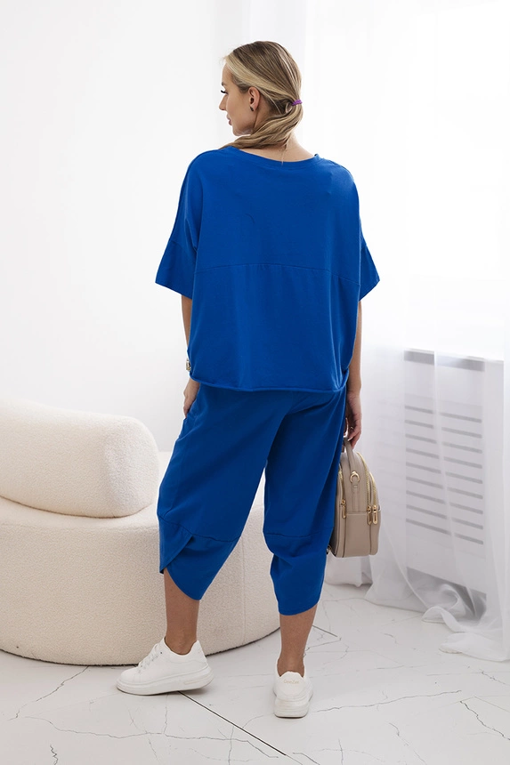 Tuta modello Japan a mezza manica colore blu elettrico - immagine 3
