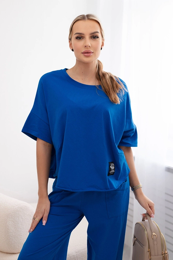 Tuta modello Japan a mezza manica colore blu elettrico - immagine 2