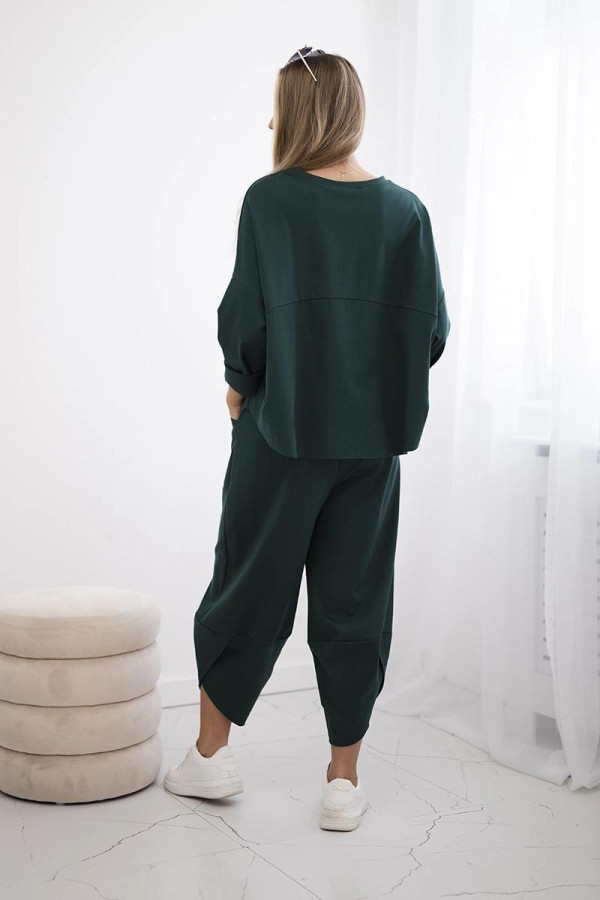 Body A Maniche Corte Chunpin Con Scollo Quadrato - Verde, Morbido In Poliammide Ed Elastan, Taglia X-Large