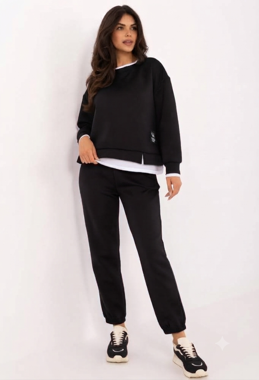 Tuta donna New York Nera Winter collection in tessuto invernale
