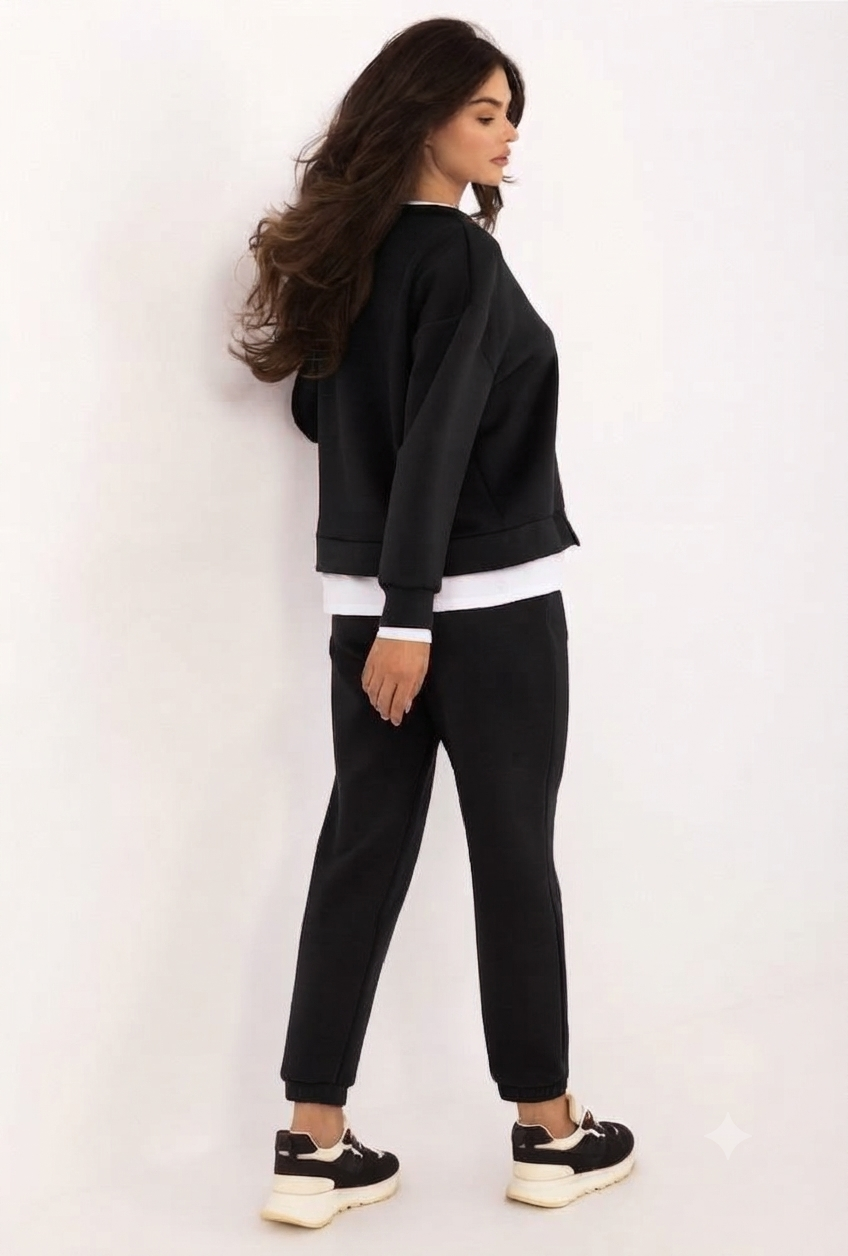 Tuta donna New York Nera Winter collection in tessuto invernale - immagine 3