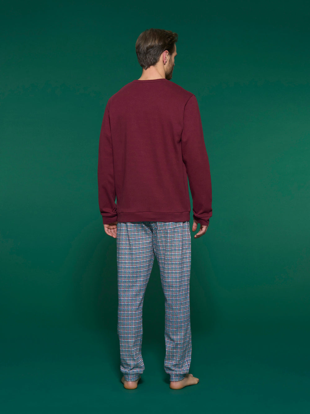 Pigiama uomo marca Ragno in 100 % caldo cotone - immagine 2