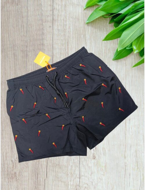 Costume uomo a pantaloncino "corno portafortuna" colore nero - immagine 5