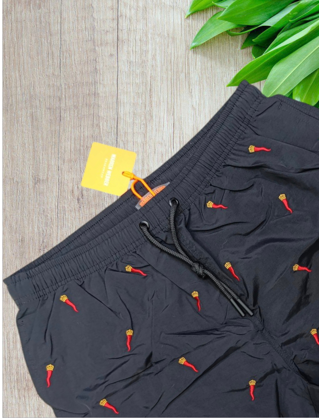 Costume uomo a pantaloncino "corno portafortuna" colore nero - immagine 6