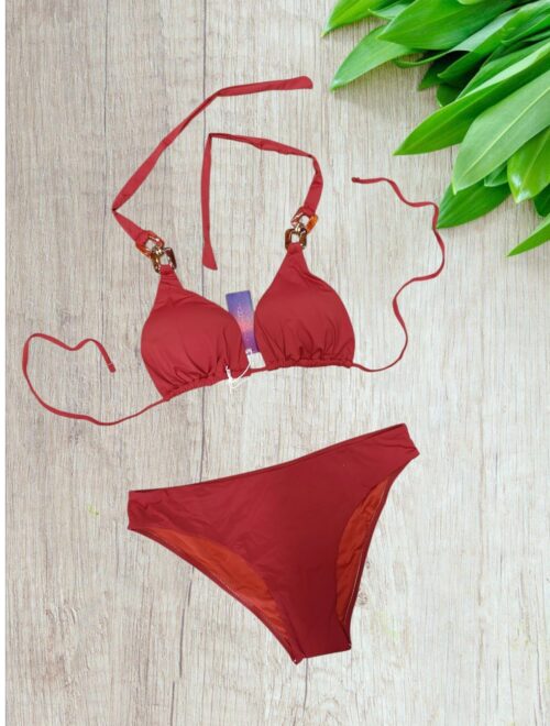 Bikini a triangolo modello “Pietre” Ruggine taglia 46/XL - immagine 4