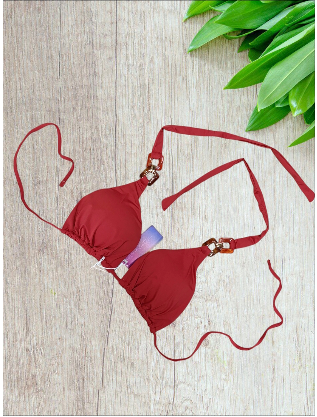 Bikini a triangolo modello “Pietre” Ruggine taglia 46/XL - immagine 5