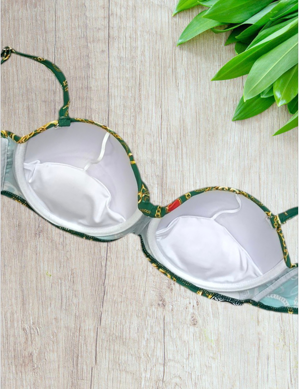 Costume donna due pezzi modello a balconcino in colore verde Gucci taglia 50/3XL - immagine 5