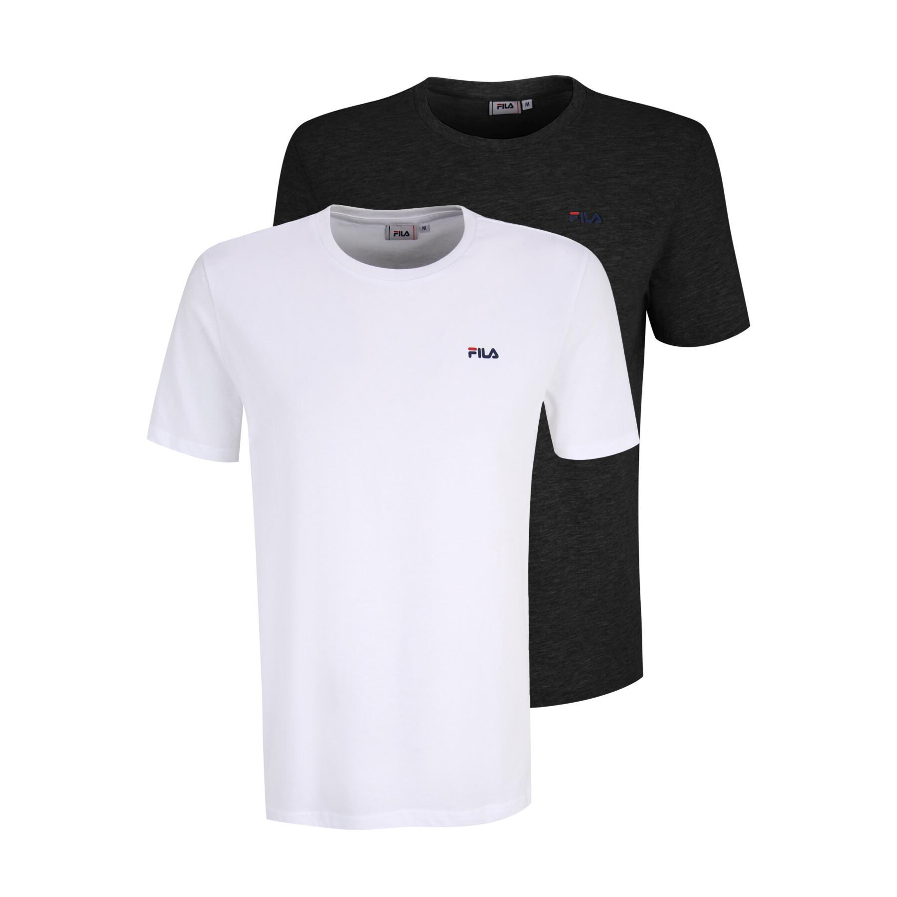 Set di 2 T-shirt uomo marca FILA in cotone elasticizzato - immagine 9