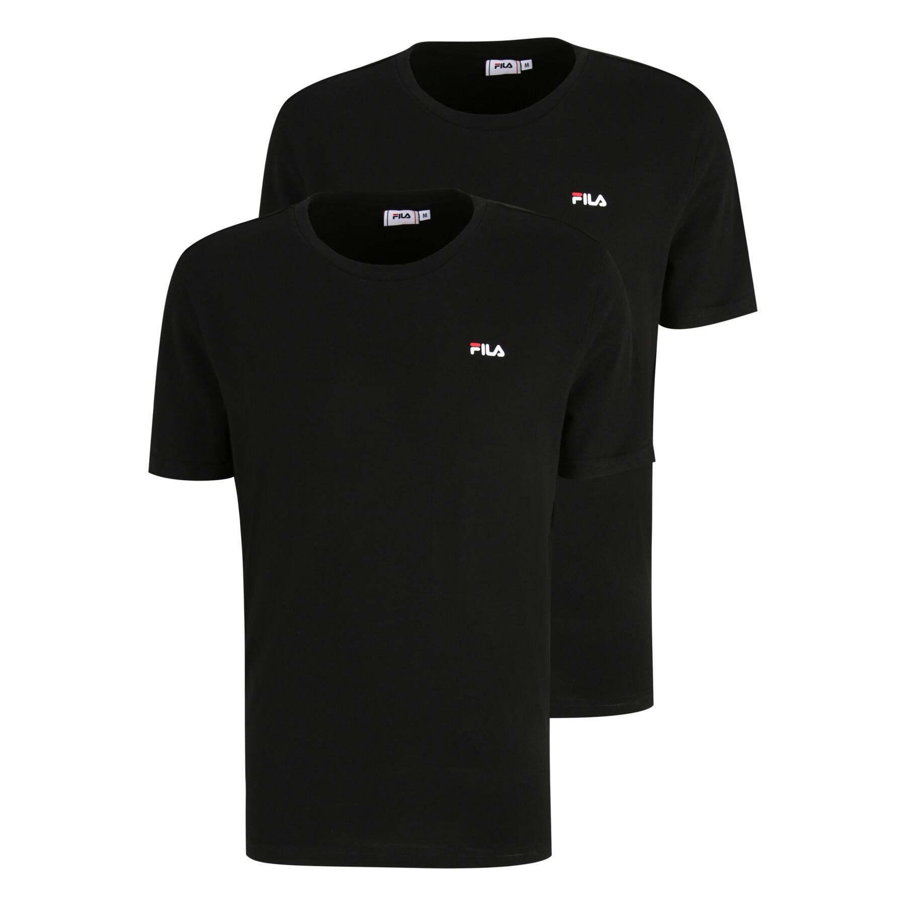 Set di 2 T-shirt uomo marca FILA in cotone elasticizzato - immagine 7