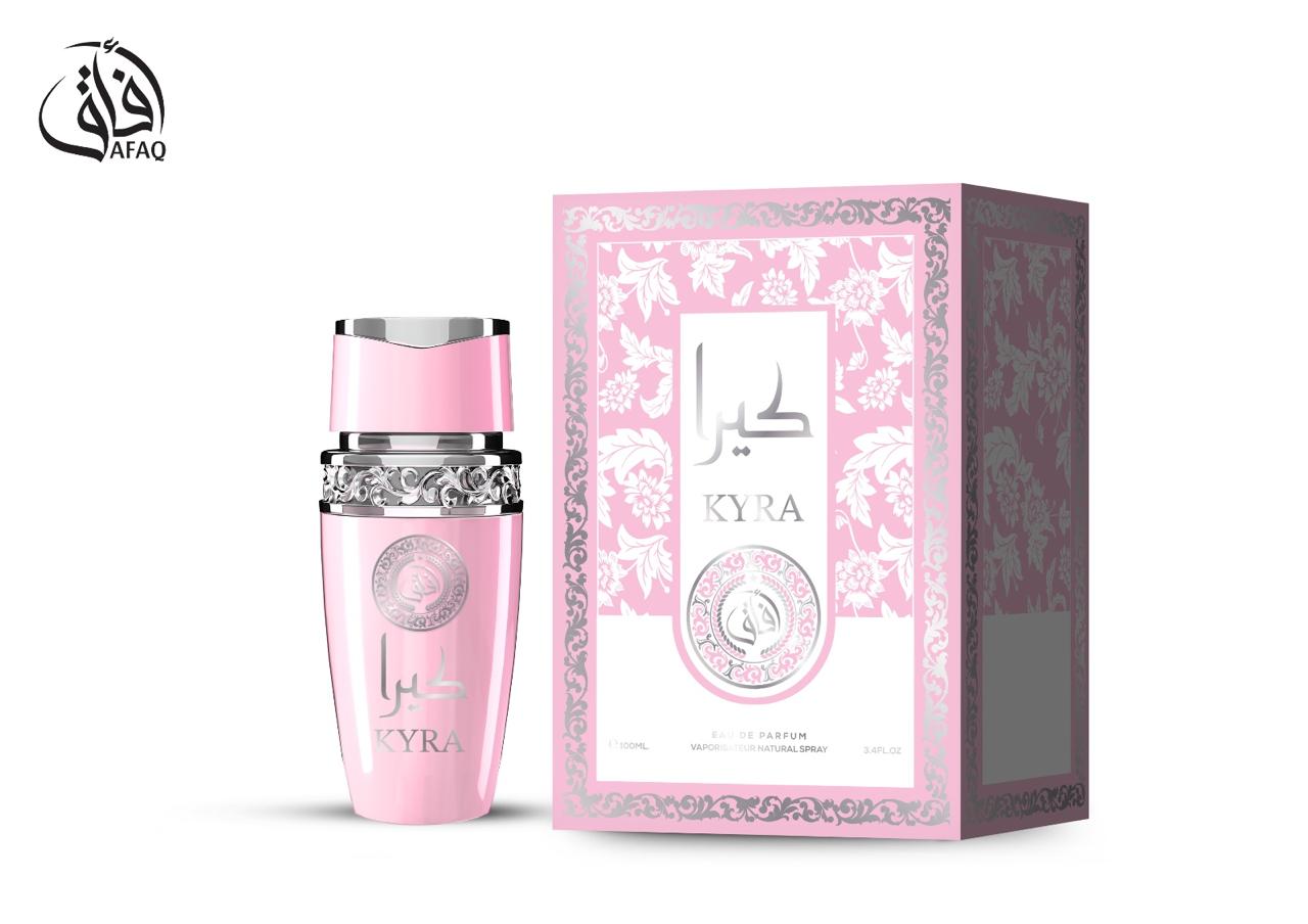 Profumo KYRA by AFAQ – Eau de Parfum Donna 100ml | Eleganza Orientale in Flacone Rosa Perlato Dupe di Lattafa