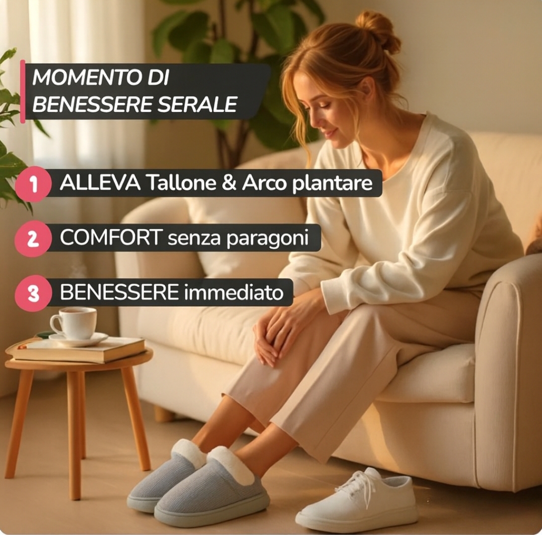 Ciabatte invernali donna serie Nuvola modello a mezzo stivaletto – calde e antiscivolo - immagine 4