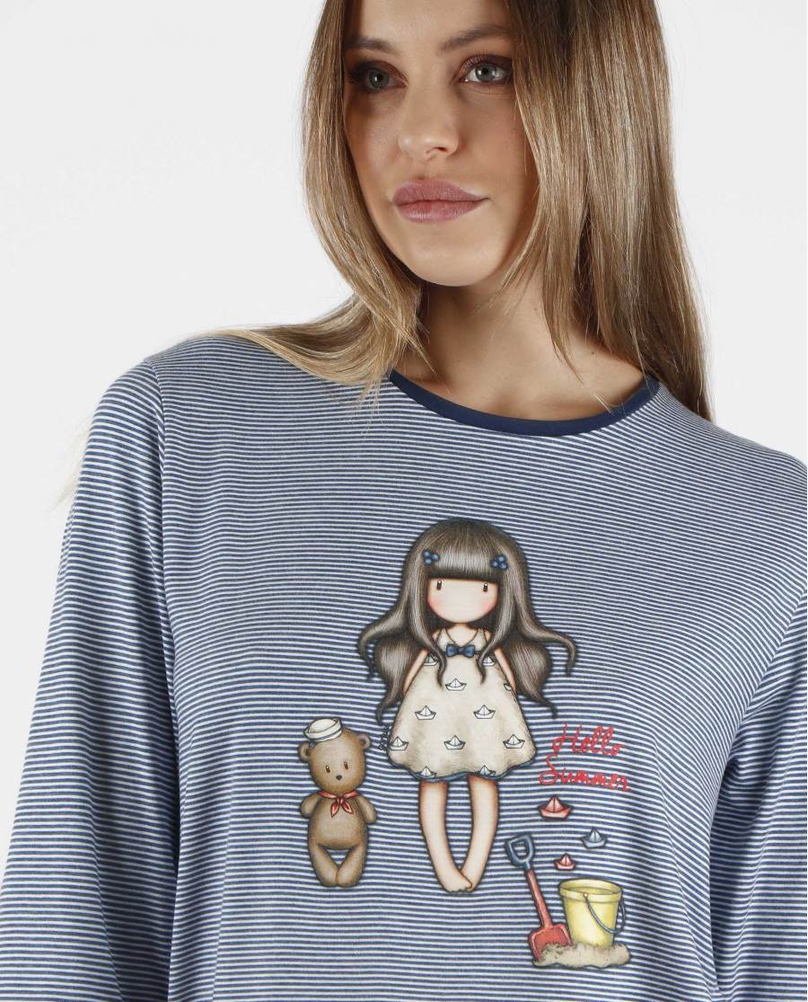 🌙 Pigiama donna marca Santoro London Gorjuss in Caldo Cotone "All dreams come true" – Prezzo Outlet - in taglia XL - immagine 3