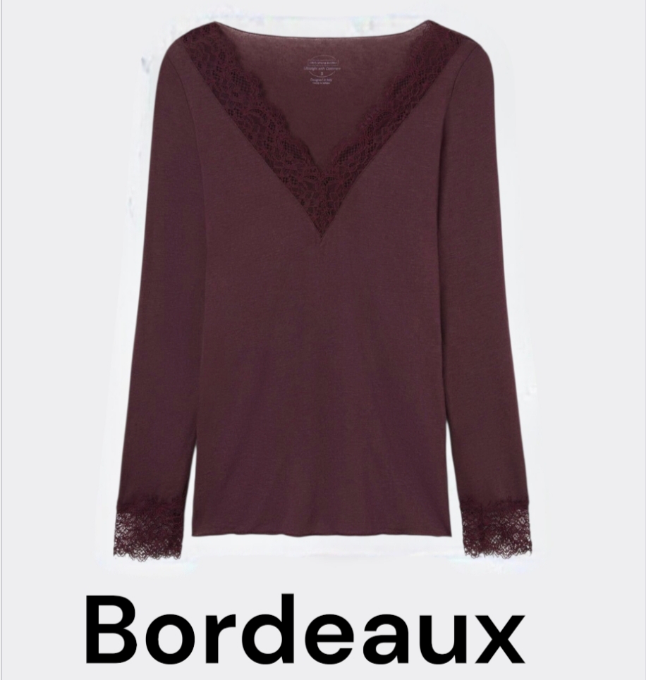 Maglia donna marca Cashmere Blend con dettaglio in pizzo in tessuto di Cashmere Superior - Made in Italy - immagine 13