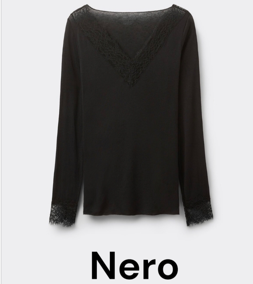 Maglia donna marca Cashmere Blend con dettaglio in pizzo in tessuto di Cashmere Superior - Made in Italy - immagine 11