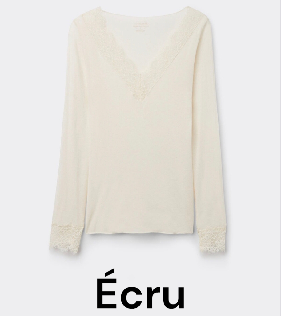 Maglia donna marca Cashmere Blend con dettaglio in pizzo in tessuto di Cashmere Superior - Made in Italy - immagine 10