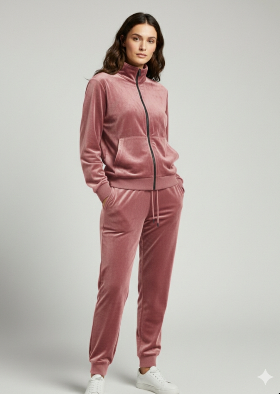 Tuta donna full zip marca Irge in Ciniglia – Comfort Elegante e Morbidezza Premium - immagine 2
