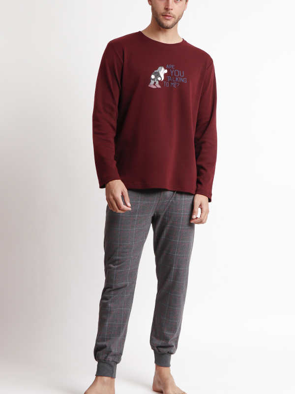 Pigiama Uomo marca Admas serie Disney modello Brontolo “Are You Talking To Me?” – Caldo Cotone solo in taglia M
