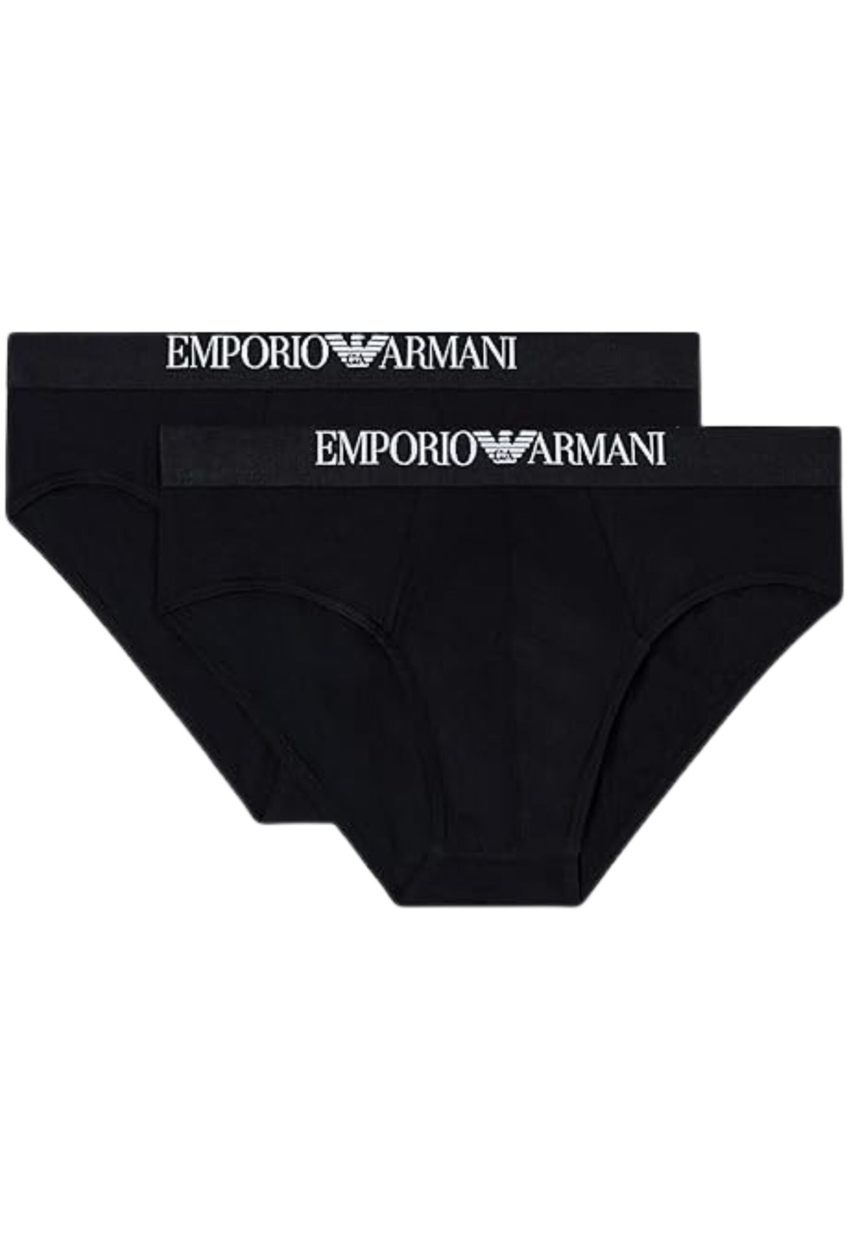 Slip uomo marca Emporio Armani serie Essential in viscosa naturale (Pack da 2)