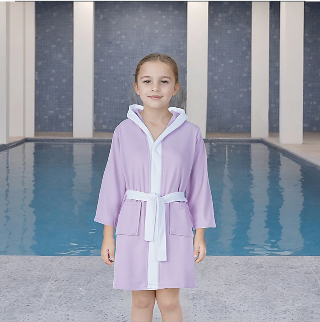 Accappatoio Bimbo/Bimba marca Vingi modello Orlando in Microspugna Salvaspazio e super assorbente– Made in Italy - immagine 2