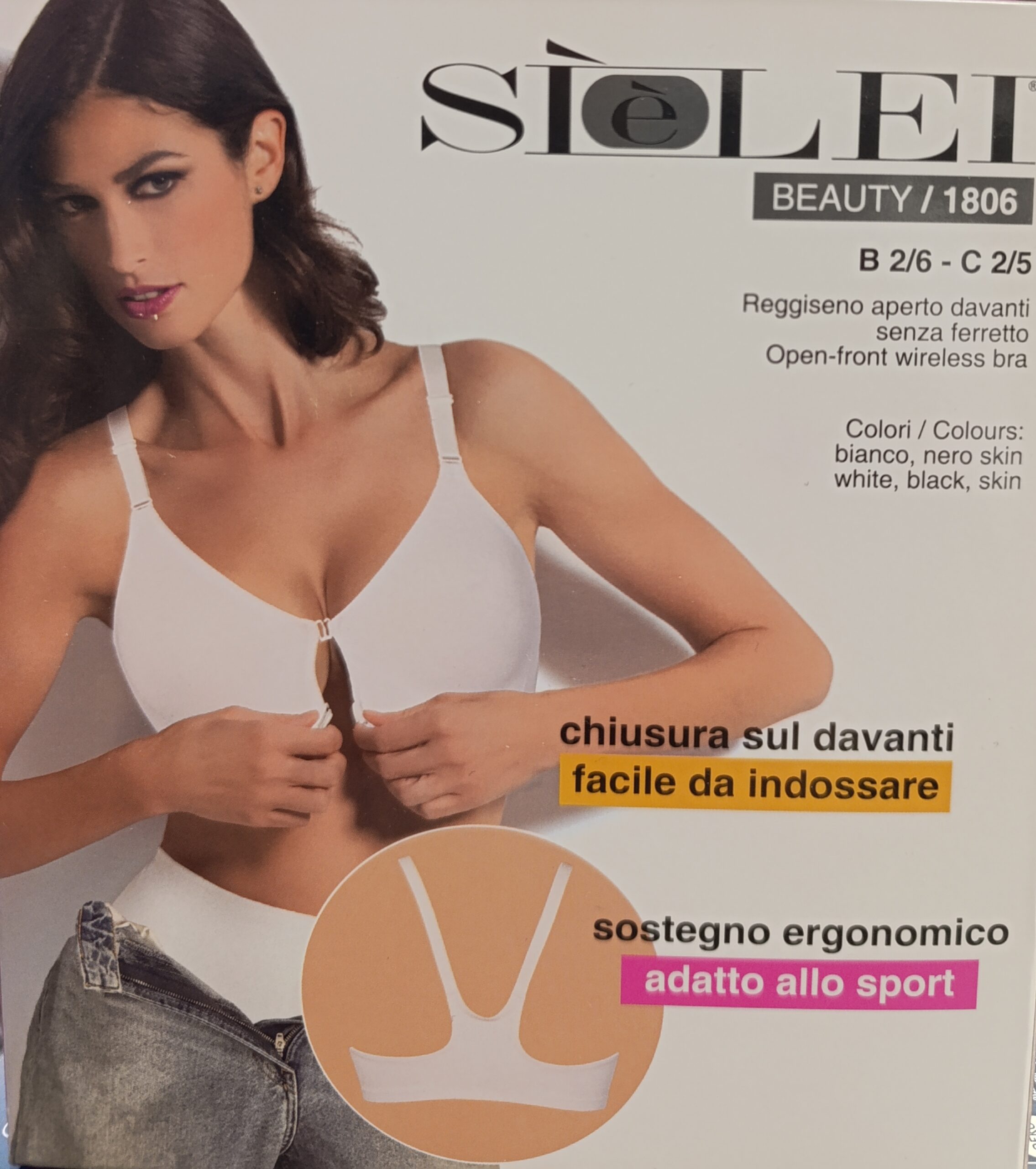 SièLei - Reggiseno 1806 Beauty Comfort Sportivo e Post-Operatorio