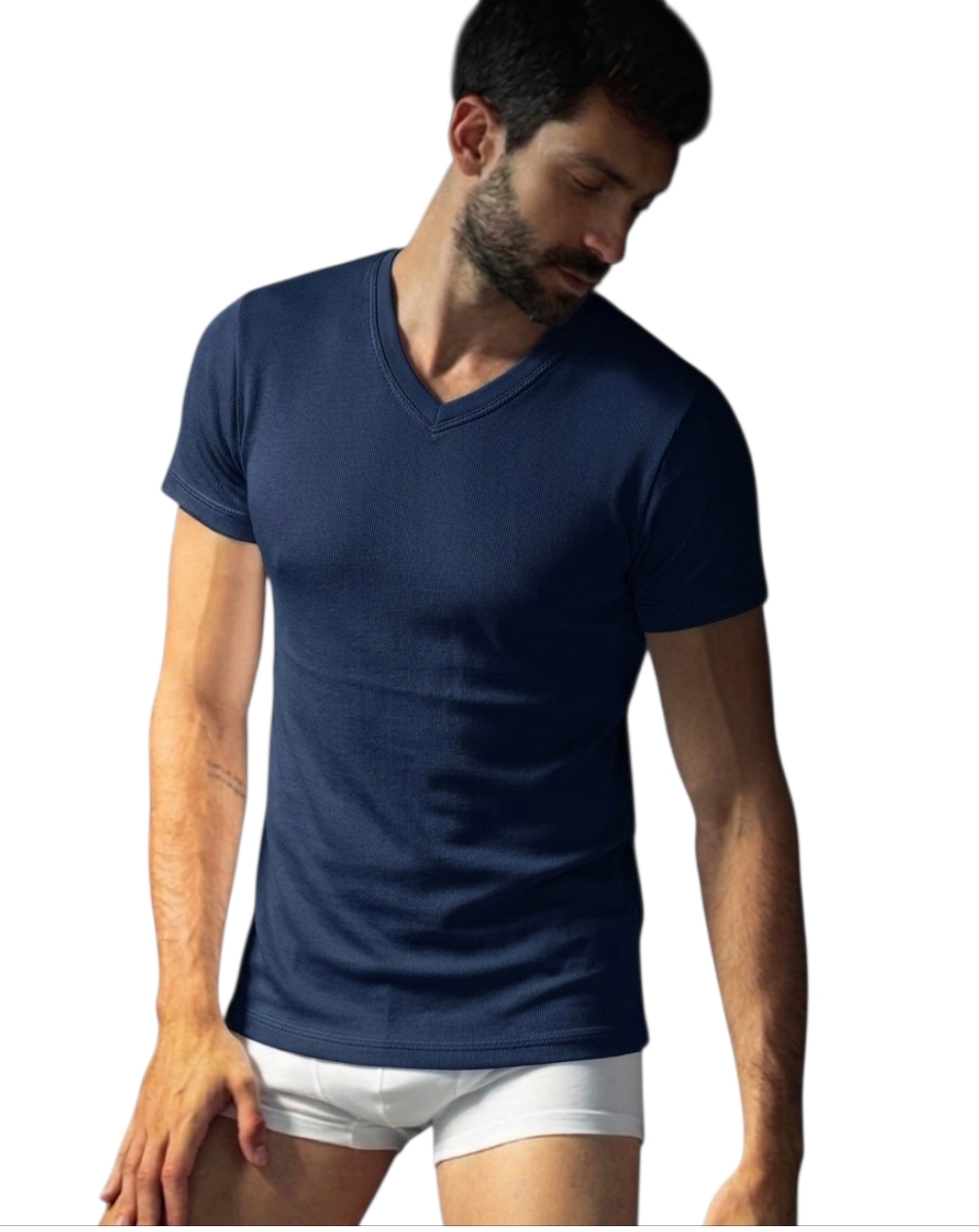 Armata di Mare - T-shirt Uomo Manica Corta Scollo a V - Cotone Elasticizzato - Art. GT 109 - immagine 4