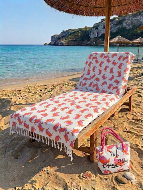 Set Telo Mare + Borsa in Cotone - Modelli Summer Vibes