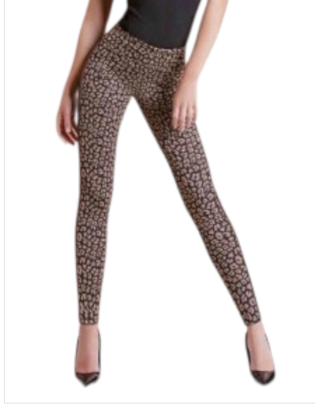 Sielei -Leggings Fantasia Leopardata Tessuto Jacquard – taglia S/M - immagine 3