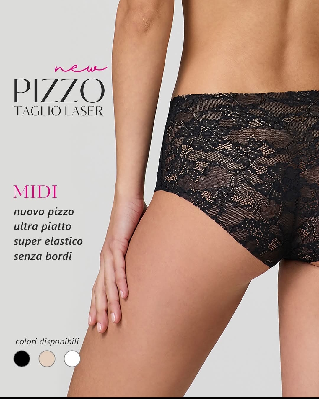 Jadea - Slip Midi donna art. 8023 in Pizzo Taglio Laser - Invisibile - immagine 11