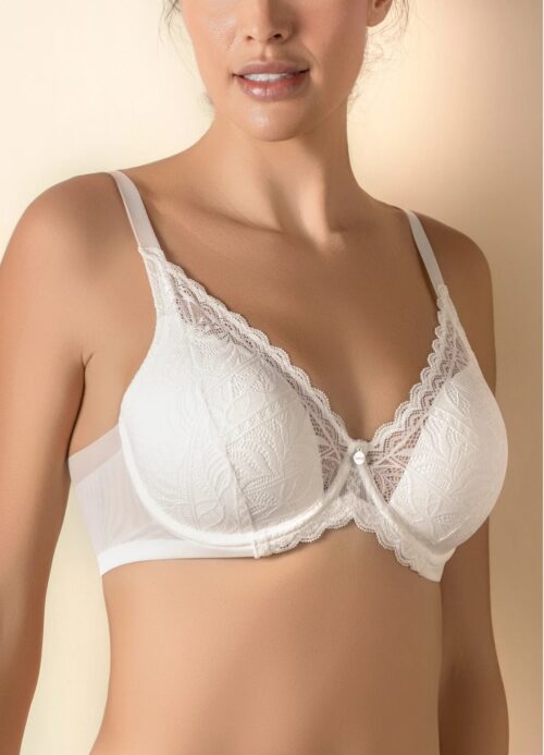 Selene - Reggiseno Mara Coppa C con Ferretto e Fasce in Tulle Taglio Laser