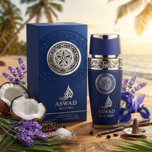 Aswad Blue Vibes - Profumo Arabo equivalente Zanzibar di Lattafa