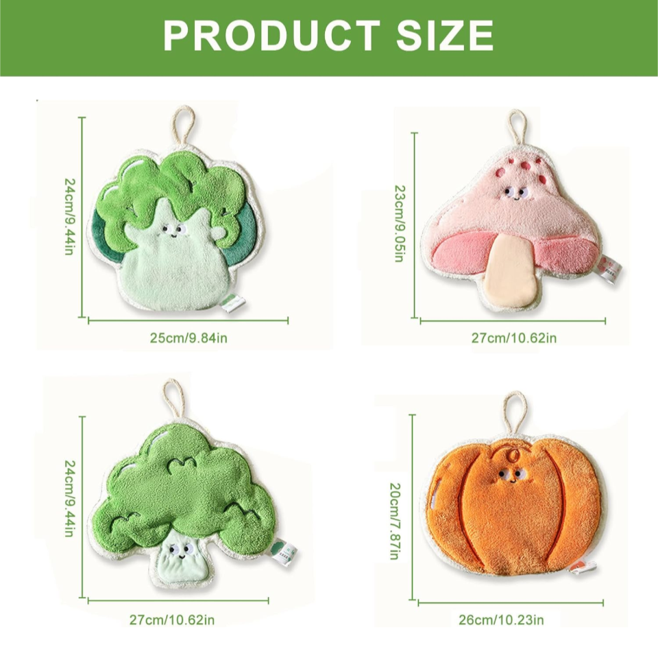 Set 4 Presine 2 in 1 Veggie Squad – Set da Cucina decorativo - immagine 10