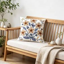 Set 2 Federe Arredo "Fiori di Campo" – Ricamo a Rilievo 45x45 cm - immagine 3