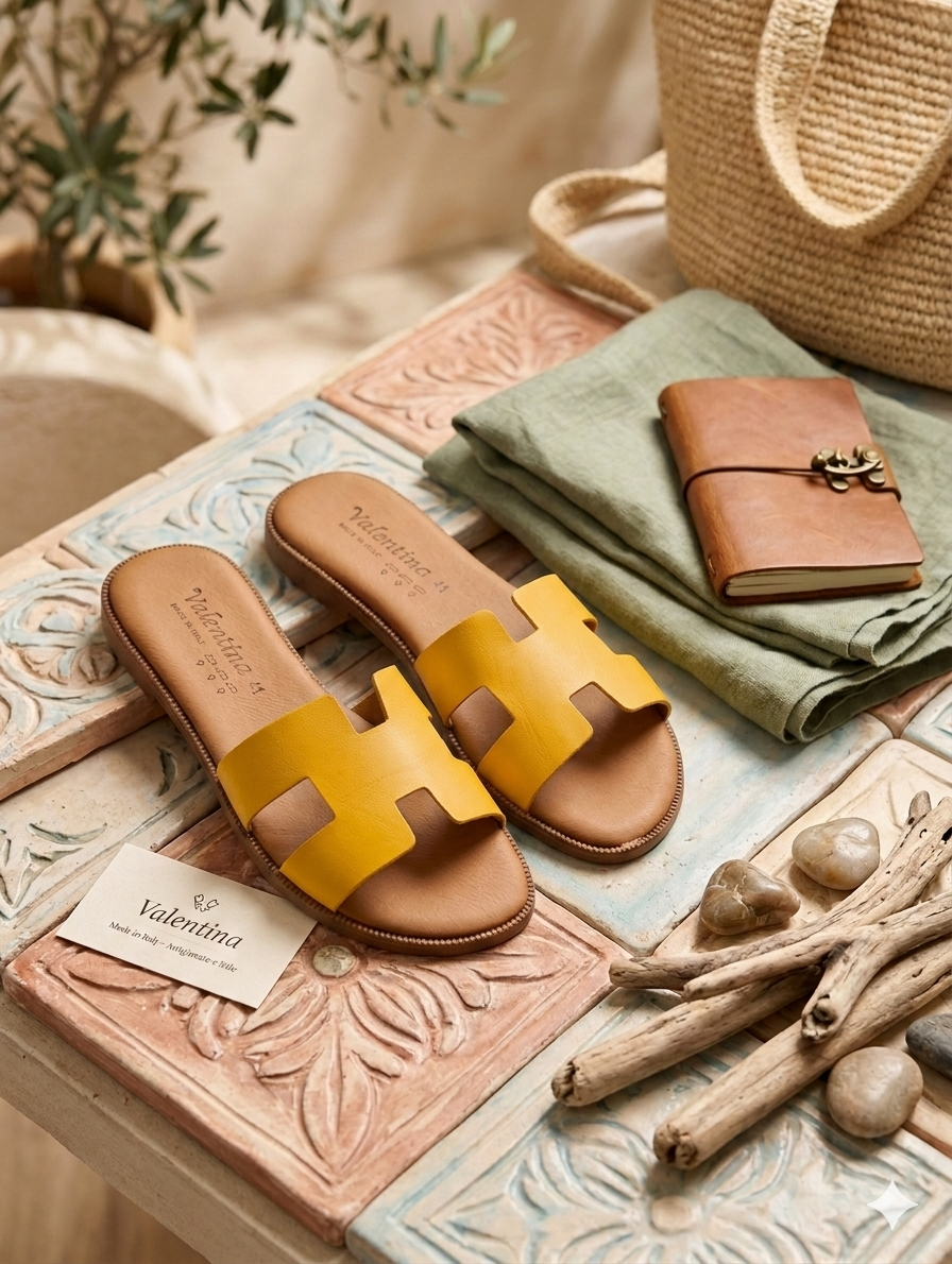 Valentina - Sandalo H - Luxury Collection Giallo - made in Italy
