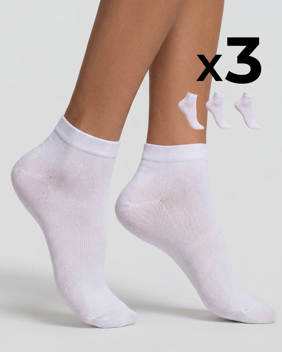 Pompea - 3 Calzini donna bike socks in cotone traspirente - immagine 9