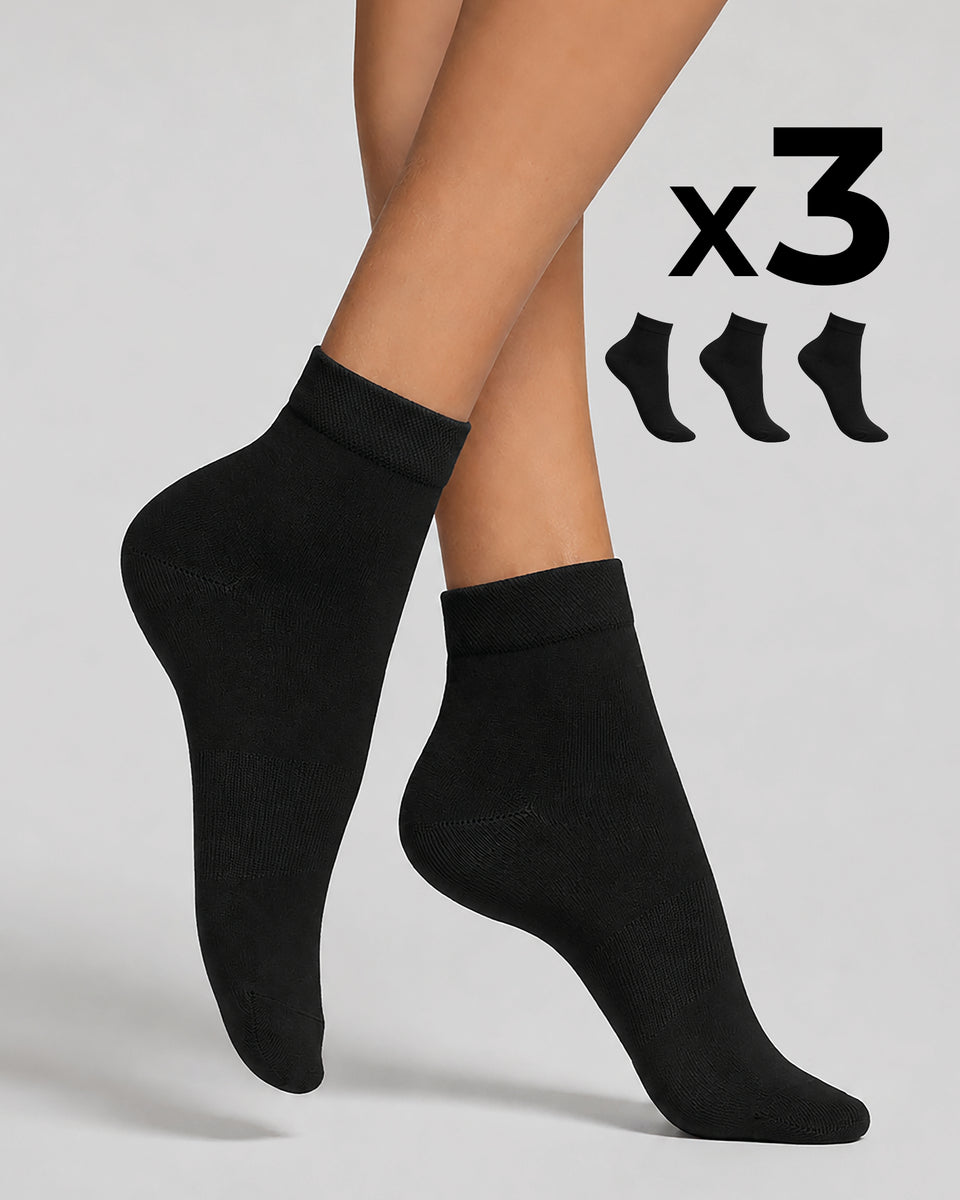 Pompea - 3 Calzini donna bike socks in cotone traspirente - immagine 12