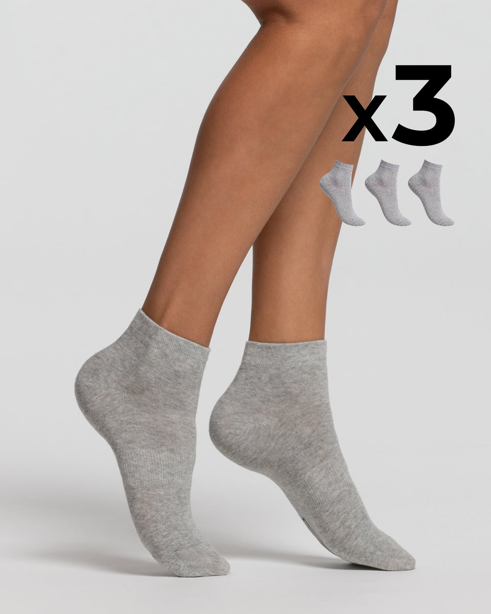 Pompea - 3 Calzini donna bike socks in cotone traspirente - immagine 3