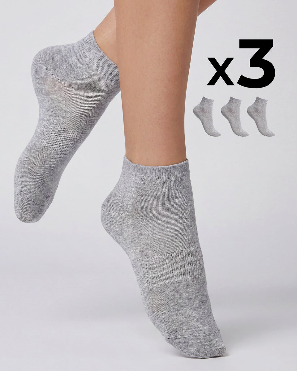 Pompea - 3 Calzini donna bike socks in cotone traspirente - immagine 11
