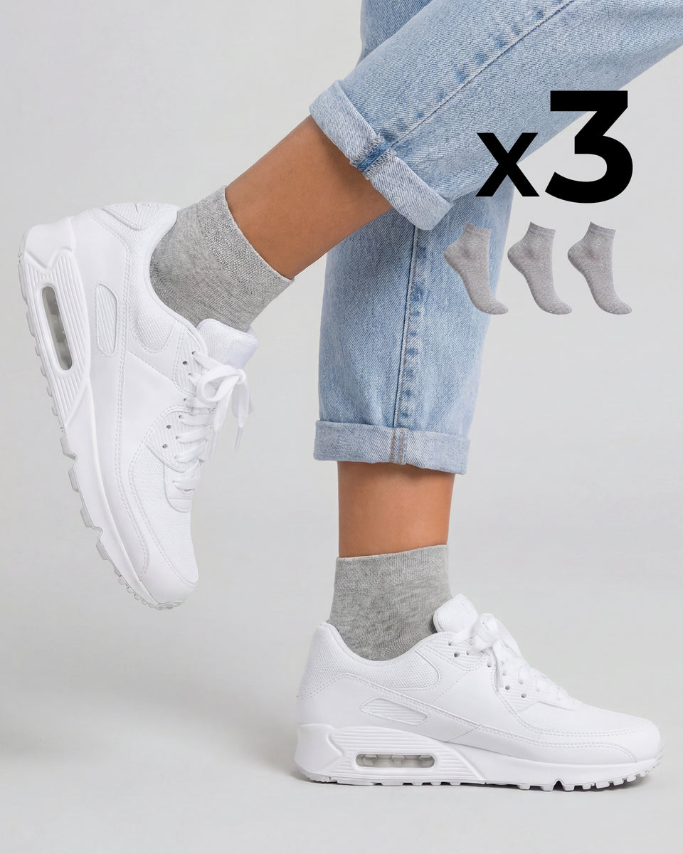 Pompea - 3 Calzini donna bike socks in cotone traspirente - immagine 7