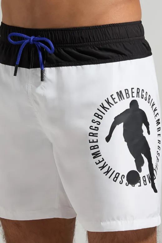 Bikkembergs - Costume a pantaloncino bianco/nero taglia M - immagine 3